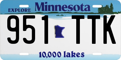 MN license plate 951TTK