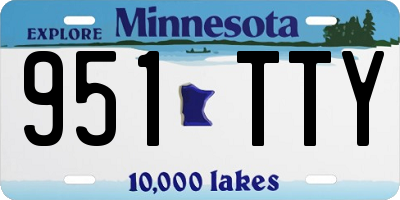 MN license plate 951TTY