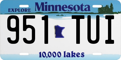 MN license plate 951TUI