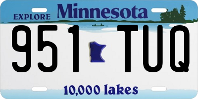 MN license plate 951TUQ