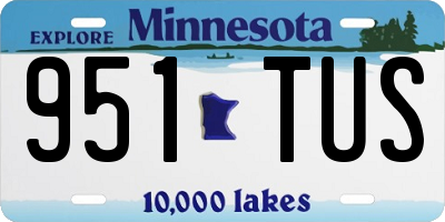 MN license plate 951TUS