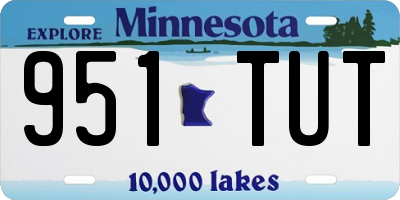MN license plate 951TUT