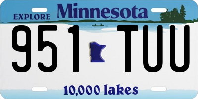 MN license plate 951TUU
