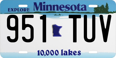 MN license plate 951TUV