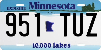 MN license plate 951TUZ