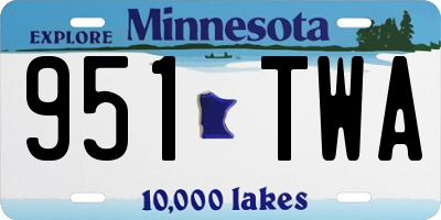 MN license plate 951TWA