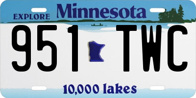 MN license plate 951TWC