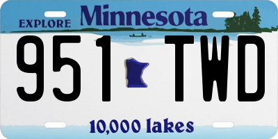 MN license plate 951TWD