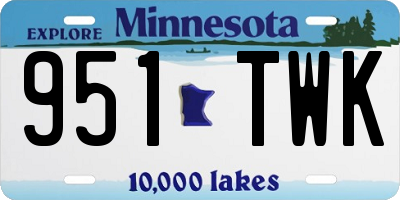 MN license plate 951TWK