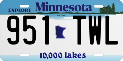 MN license plate 951TWL