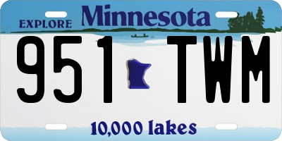 MN license plate 951TWM
