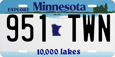 MN license plate 951TWN