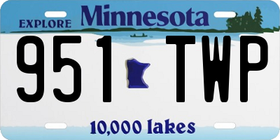 MN license plate 951TWP