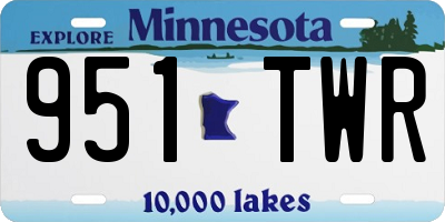 MN license plate 951TWR