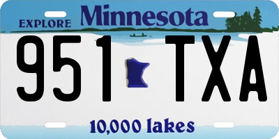 MN license plate 951TXA