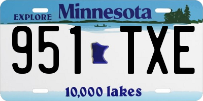 MN license plate 951TXE