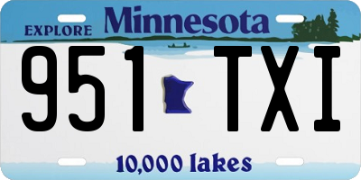 MN license plate 951TXI