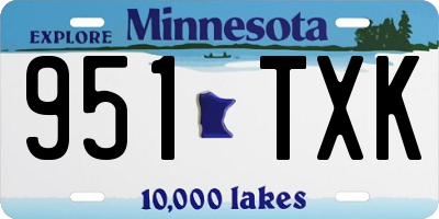 MN license plate 951TXK