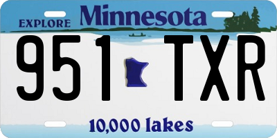 MN license plate 951TXR