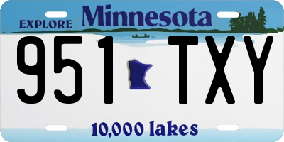 MN license plate 951TXY