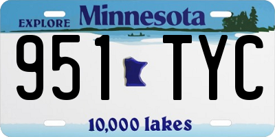 MN license plate 951TYC