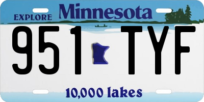 MN license plate 951TYF