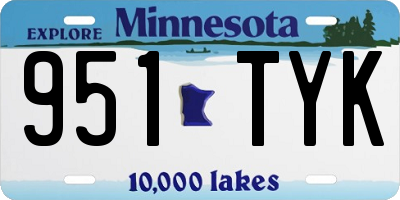 MN license plate 951TYK