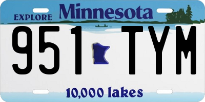 MN license plate 951TYM