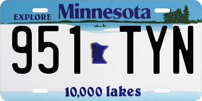 MN license plate 951TYN