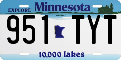MN license plate 951TYT