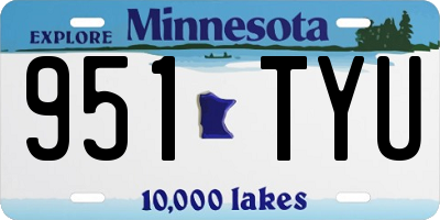 MN license plate 951TYU