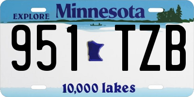 MN license plate 951TZB
