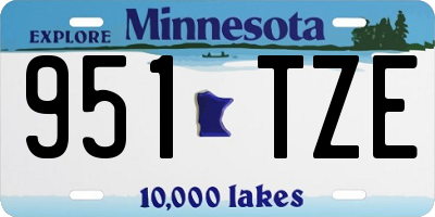 MN license plate 951TZE