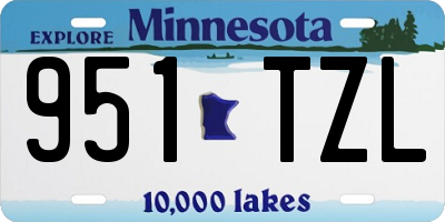 MN license plate 951TZL