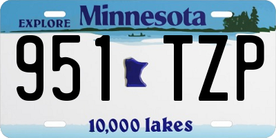 MN license plate 951TZP