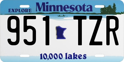 MN license plate 951TZR