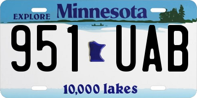 MN license plate 951UAB
