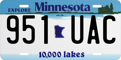 MN license plate 951UAC
