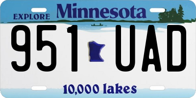 MN license plate 951UAD
