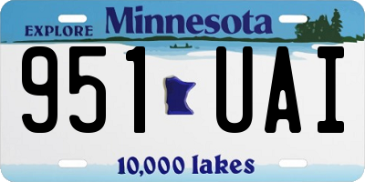 MN license plate 951UAI