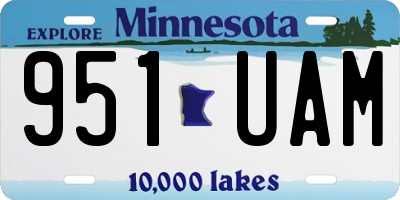 MN license plate 951UAM