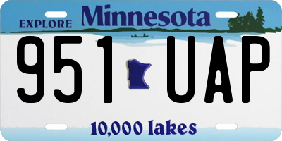 MN license plate 951UAP