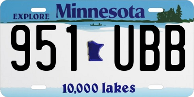 MN license plate 951UBB
