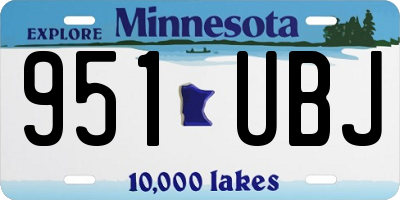 MN license plate 951UBJ