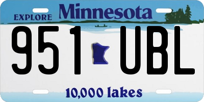 MN license plate 951UBL