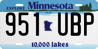 MN license plate 951UBP