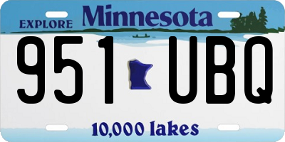 MN license plate 951UBQ