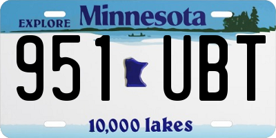 MN license plate 951UBT