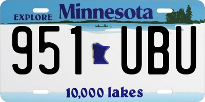 MN license plate 951UBU