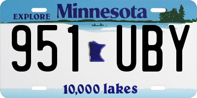 MN license plate 951UBY